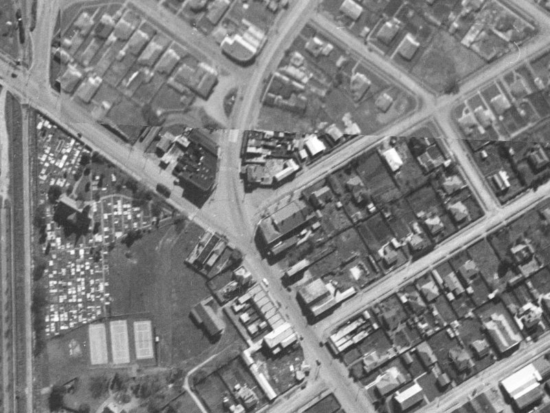 500 Papanui Road from the air, 1940-1944