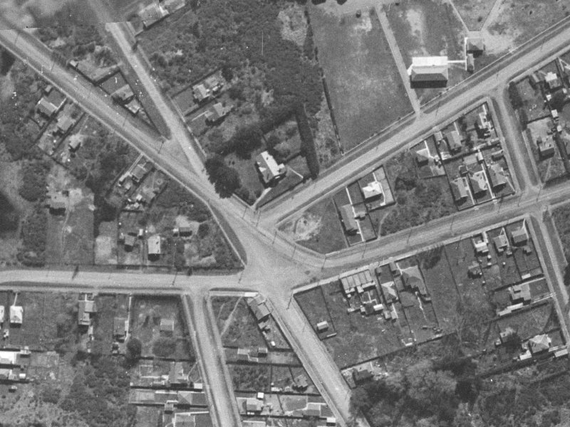 160 Bowhill Road from the air, 1940-1944