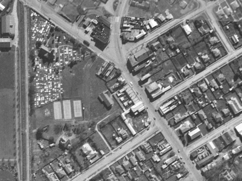 495A Papanui Road from the air, 1940-1944