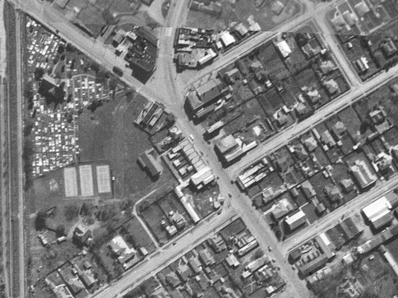 482 Papanui Road from the air, 1940-1944