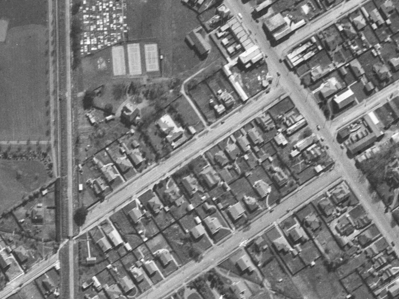 52 Bellvue Avenue from the air, 1940-1944