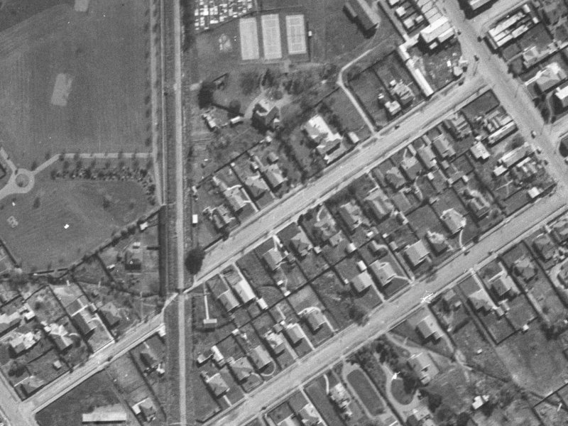 38A Bellvue Avenue from the air, 1940-1944