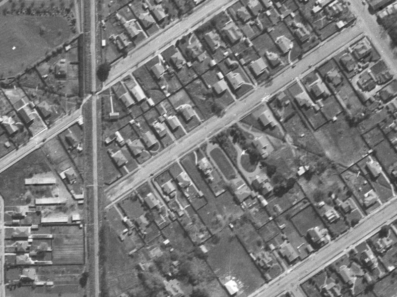 22 Blair Avenue from the air, 1940-1944