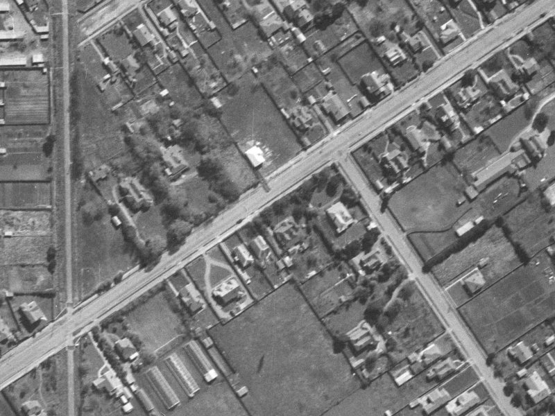 156 Blighs Road from the air, 1940-1944