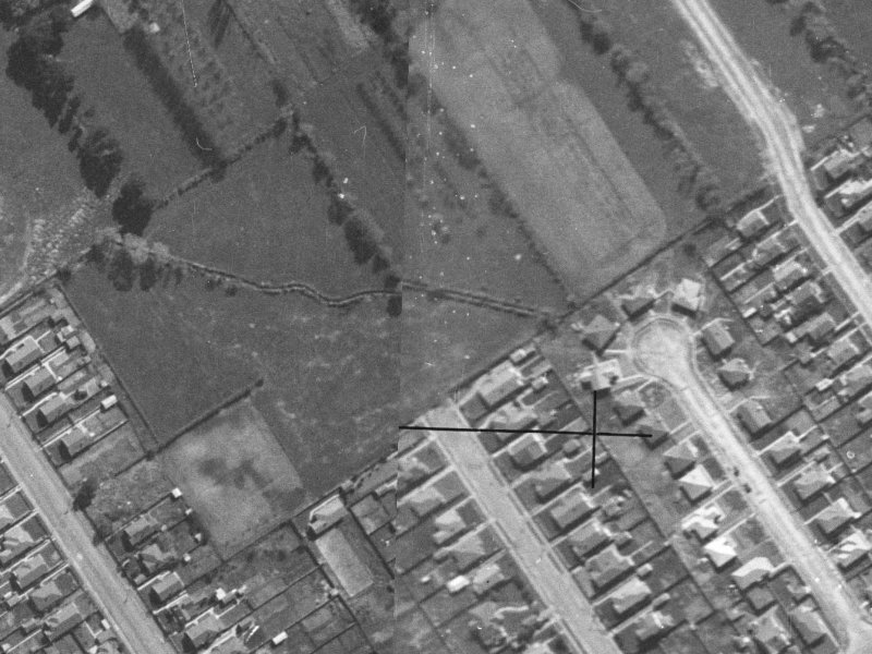 132 Francis Avenue from the air, 1940-1944