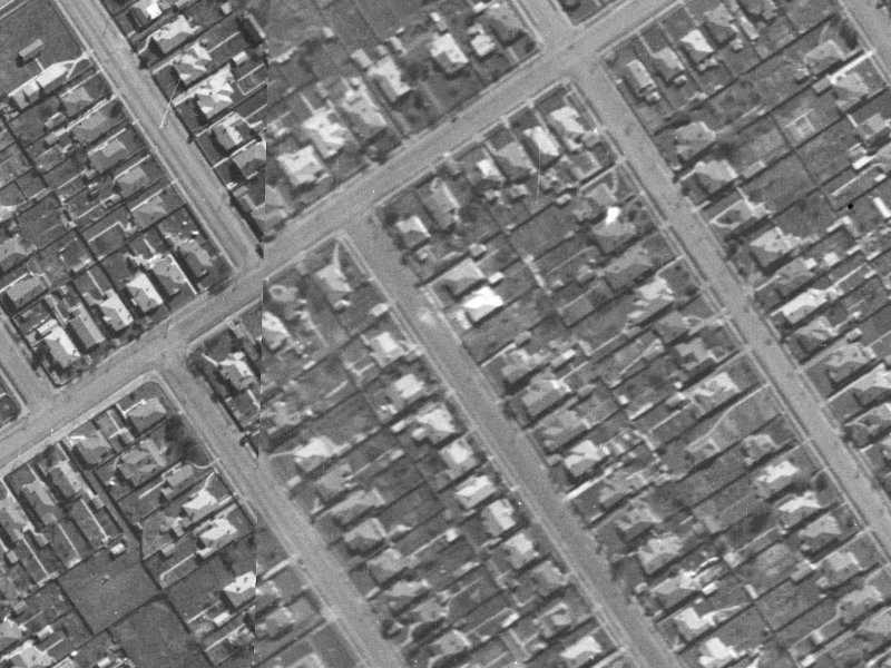 68 Mayfield Avenue from the air, 1940-1944