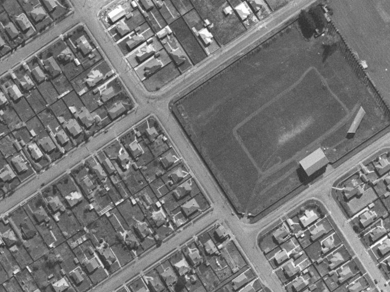 87 Rutland Street from the air, 1940-1944