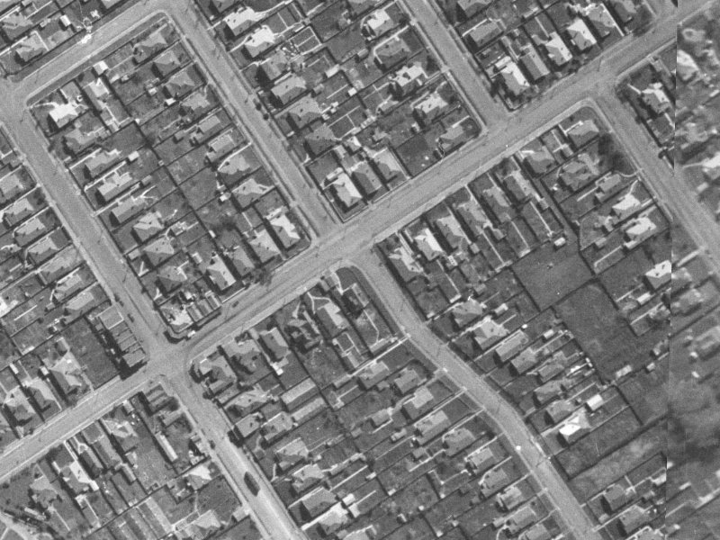 118 Westminster Street from the air, 1940-1944