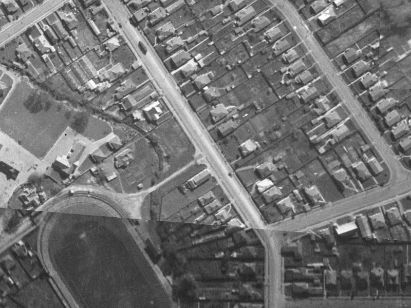 121-127 Cranford Street from the air, 1940-1944