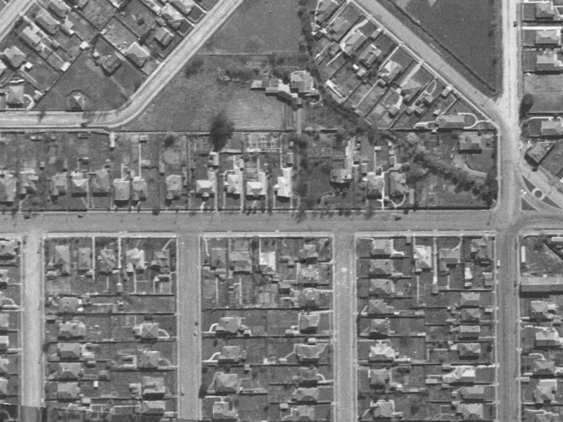 115 Warrington Street from the air, 1940-1944