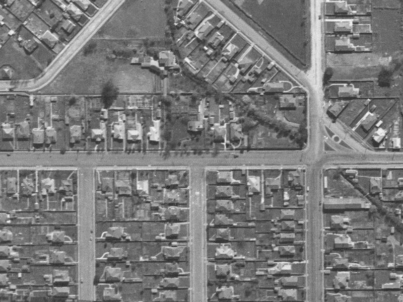 110 Warrington Street from the air, 1940-1944