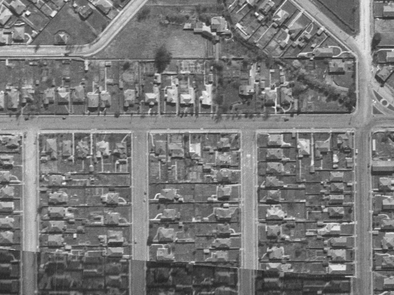 102 Warrington Street from the air, 1940-1944
