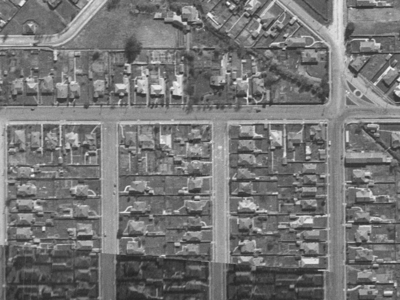 55 Woodville Street from the air, 1940-1944