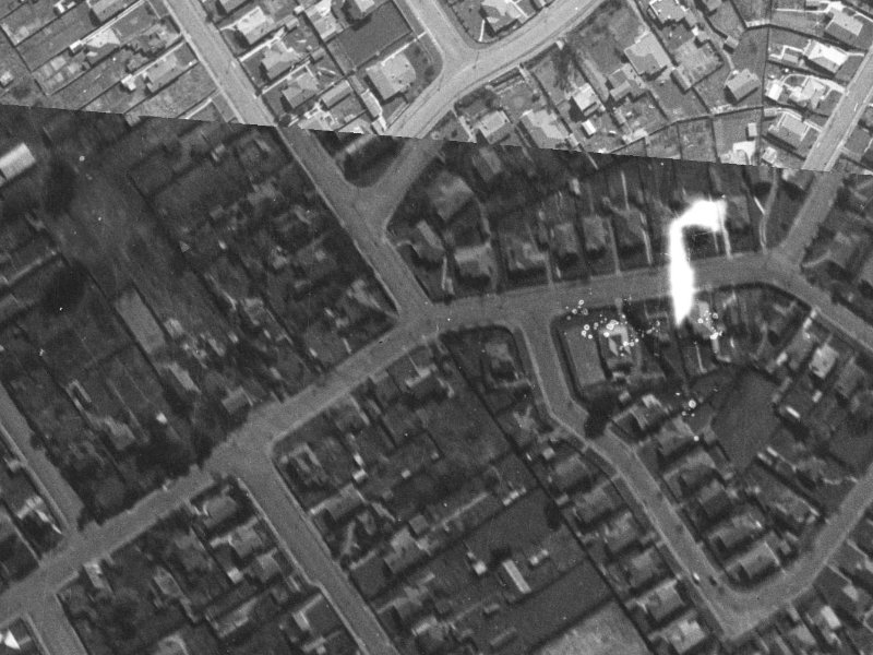 142 Saint Albans Street from the air, 1940-1944