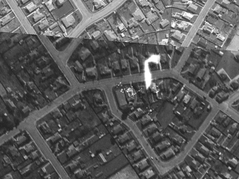 156 St Albans Street from the air, 1940-1944
