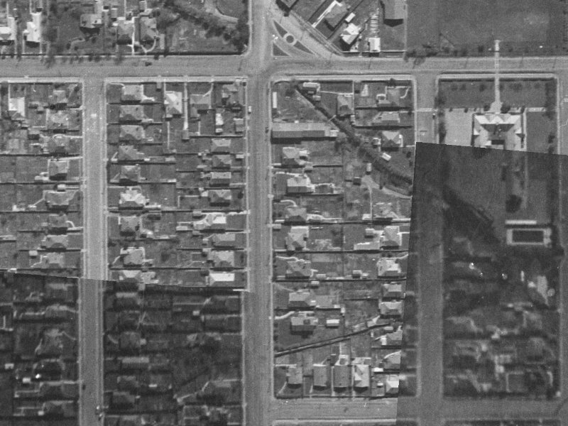 196 Hills Road from the air, 1940-1944