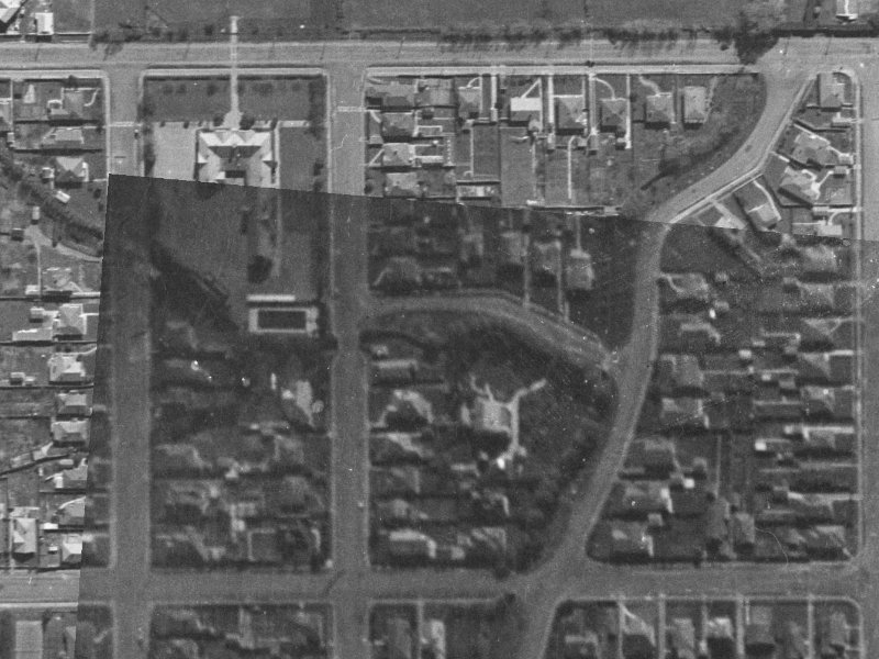 168 Stapletons Road from the air, 1940-1944