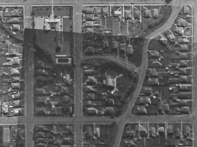169 Petrie Street from the air, 1940-1944