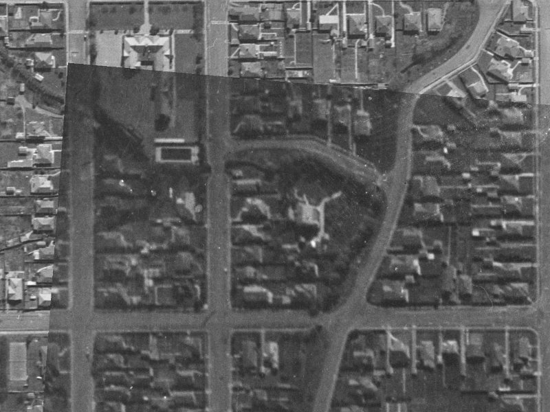 160 Stapletons Road from the air, 1940-1944