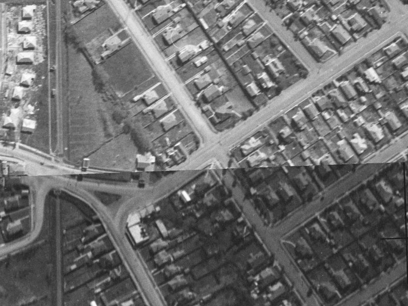 9E Normans Road from the air, 1940-1944