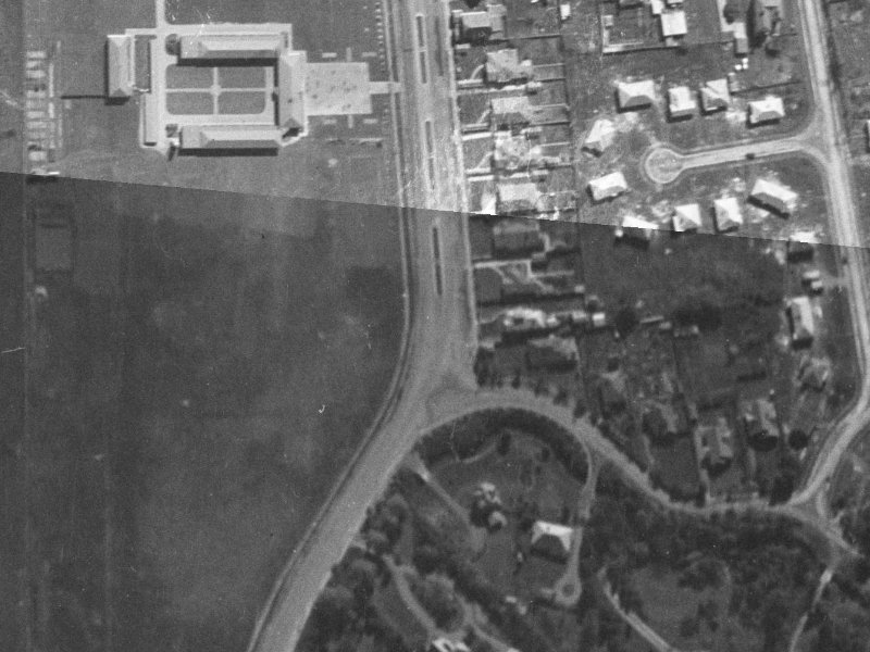 156A North Parade from the air, 1940-1944