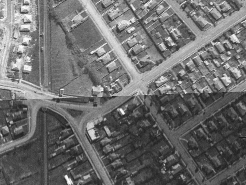 12b Normans Road from the air, 1940-1944