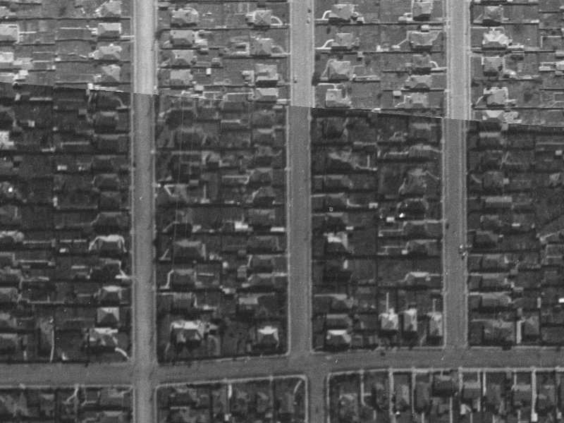 39 Cleveland Street from the air, 1940-1944