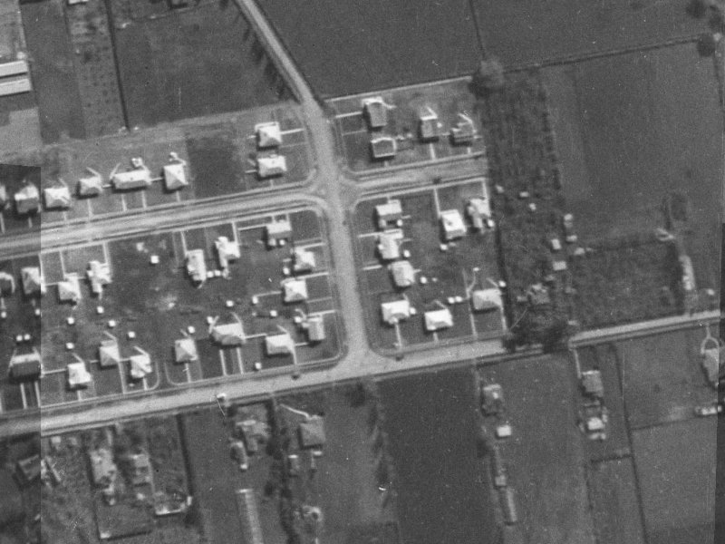 3-11 Bampton Street from the air, 1940-1944