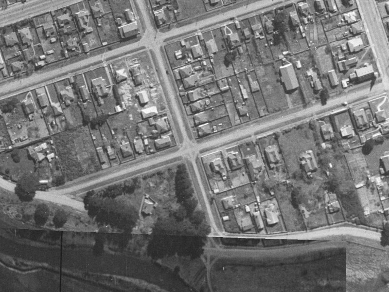 Collingwood Street from the air, 1940-1944