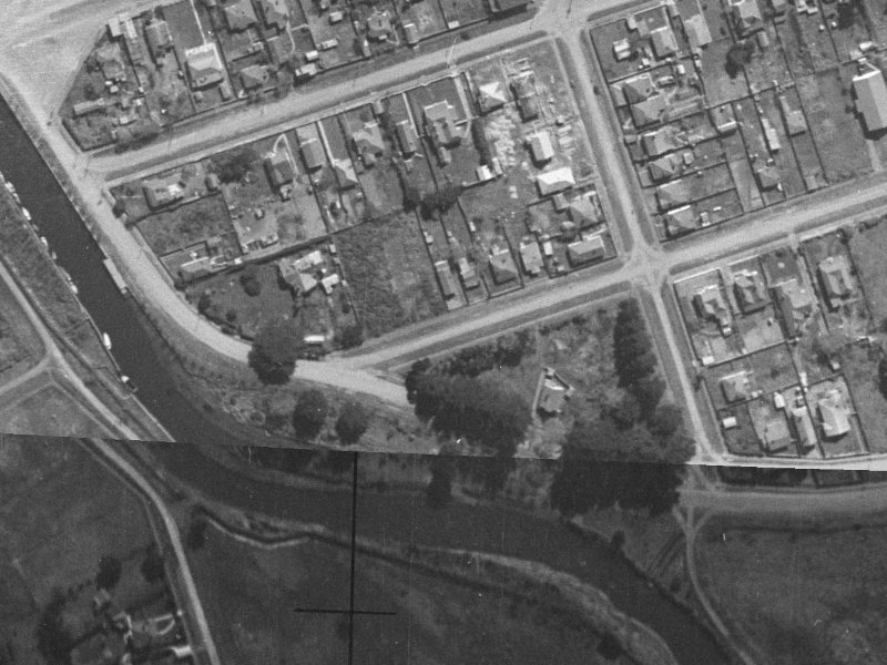 58 Collingwood Street from the air, 1940-1944