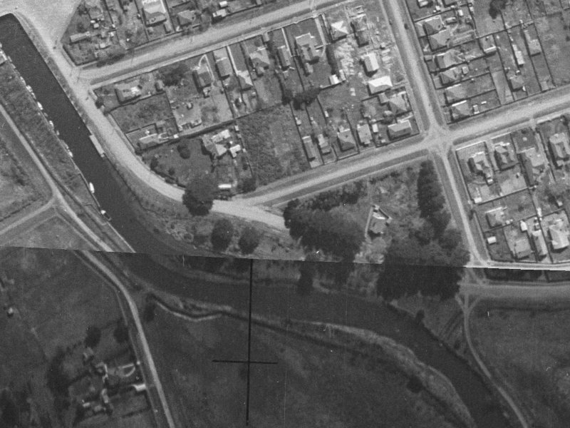 62A Collingwood Street from the air, 1940-1944