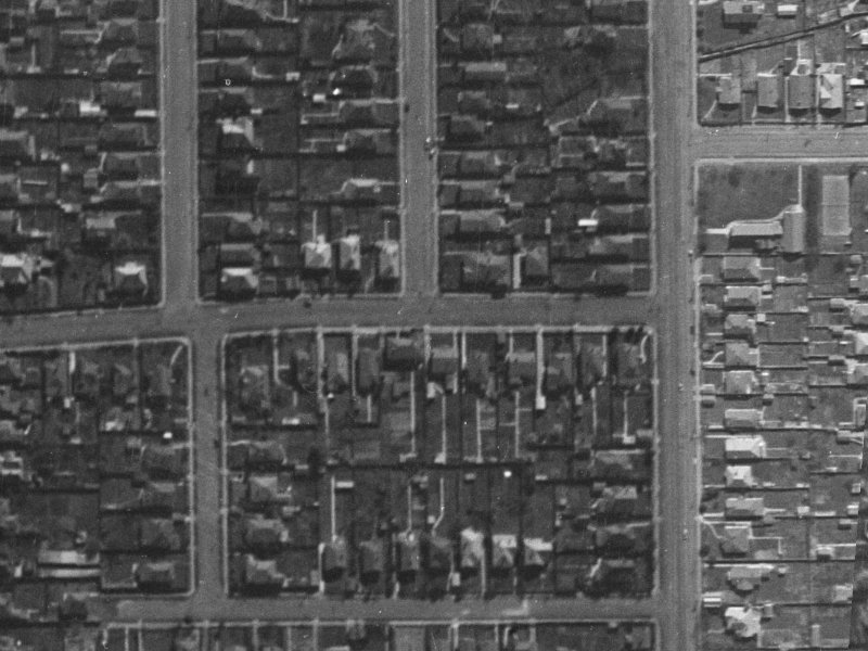 102 Edward Avenue from the air, 1940-1944