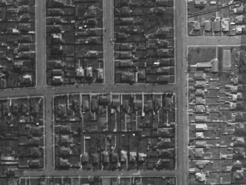108 Edward Avenue from the air, 1940-1944