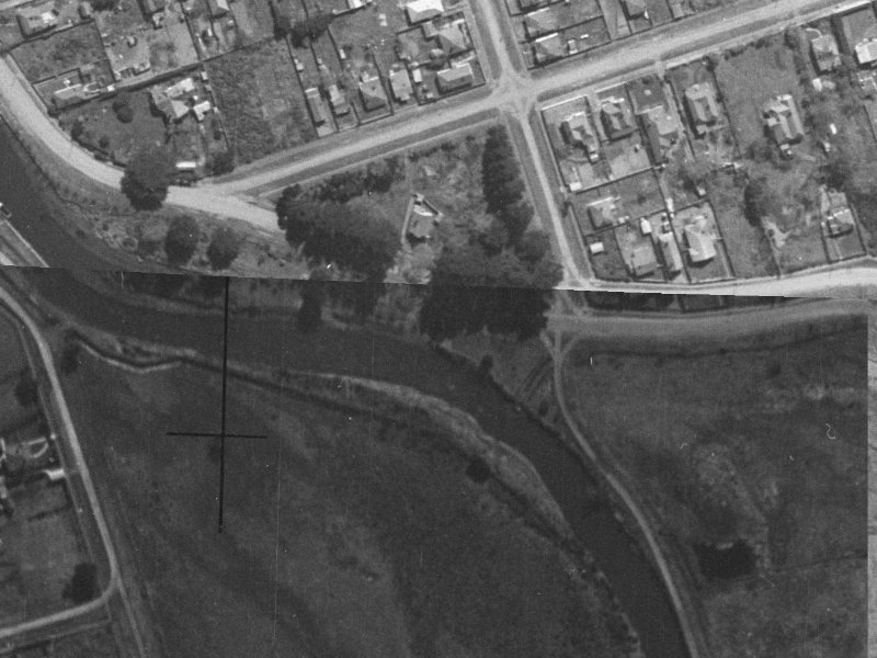 Wairoa Street from the air, 1940-1944