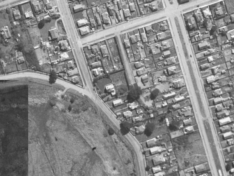 16 Ida Street from the air, 1940-1944