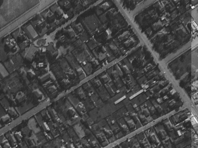 153B Leinster Road from the air, 1940-1944