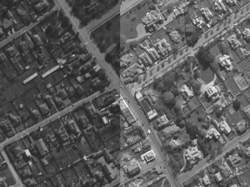 205 Papanui Road from the air, 1940-1944