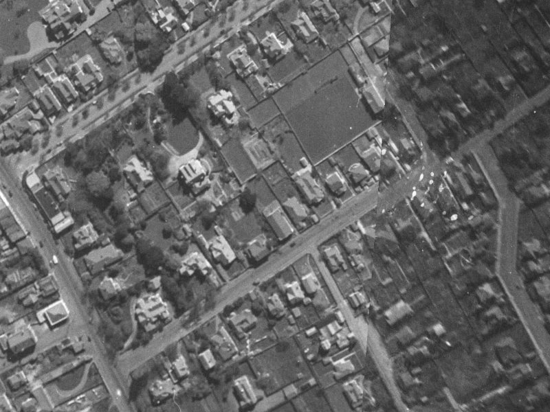 198 Papanui Road from the air, 1940-1944