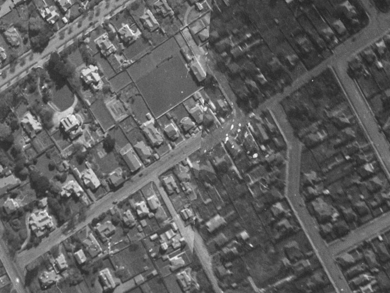 43 St Albans Street from the air, 1940-1944