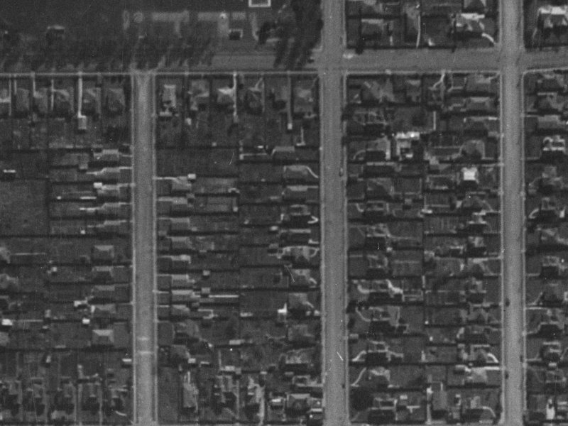 597/601 Barbadoes Street from the air, 1940-1944