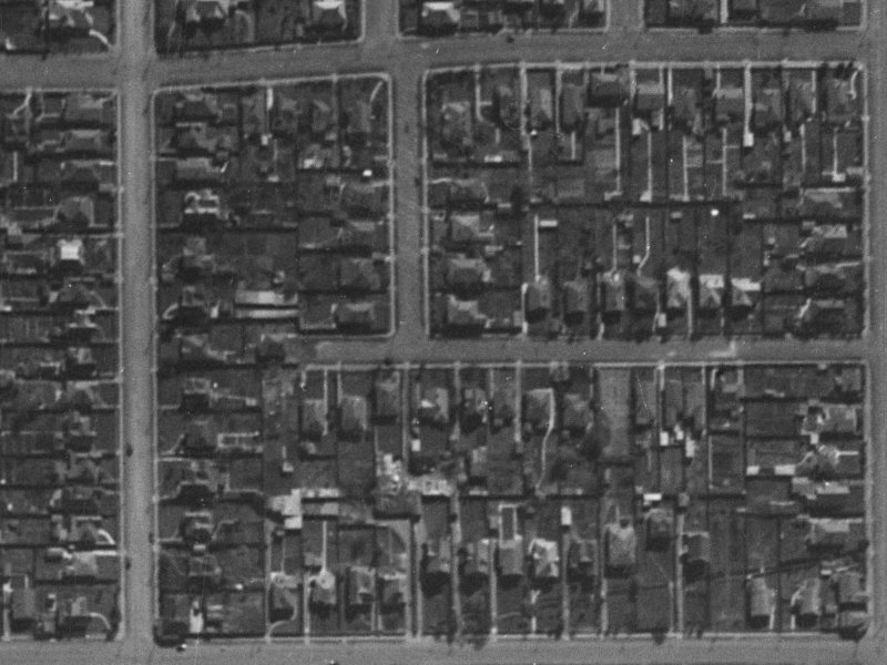 2 Cleveland Street from the air, 1940-1944