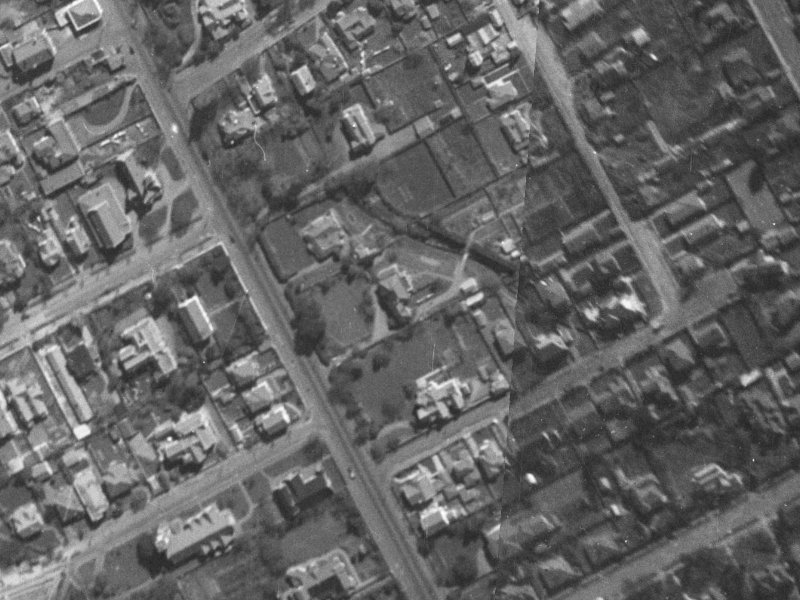 154 Papanui Road from the air, 1940-1944