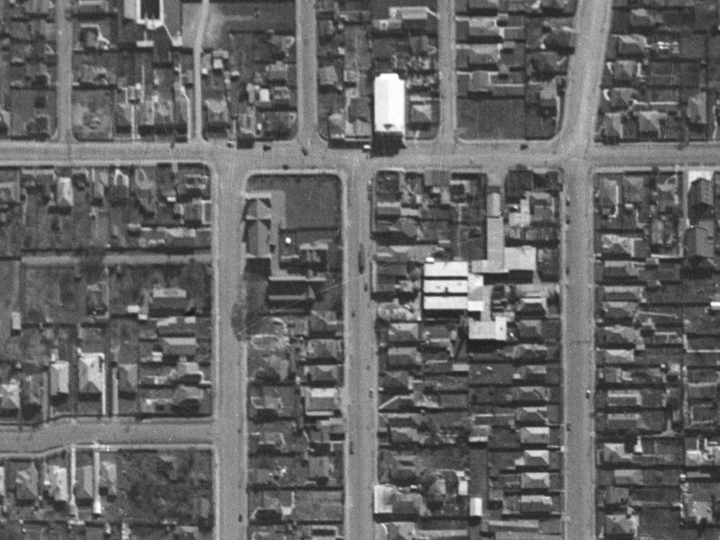 1066-1050 Colombo Street from the air, 1940-1944