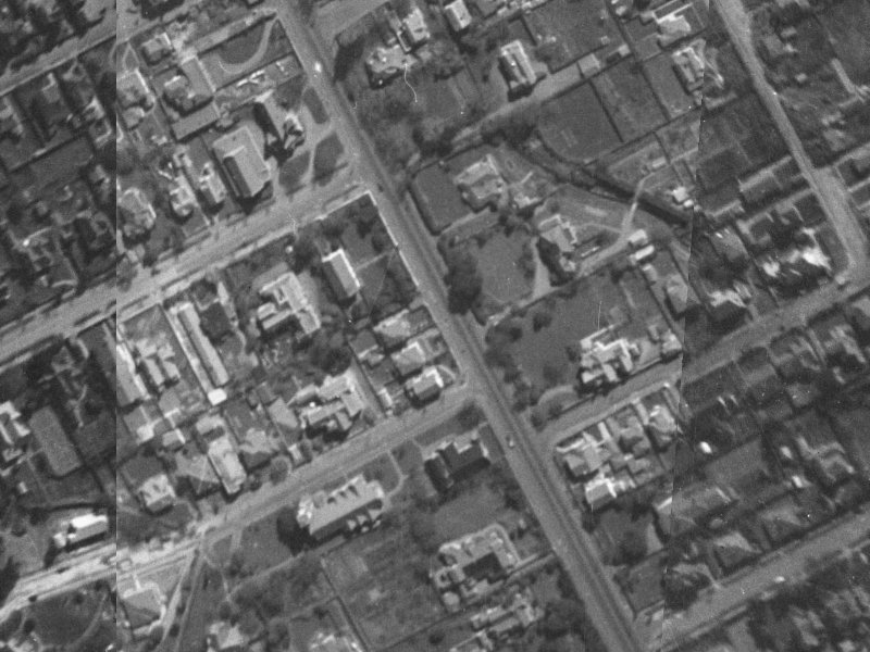 147 Papanui Road from the air, 1940-1944
