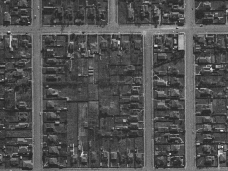 133 Packe Street from the air, 1940-1944