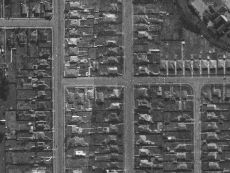 13 Dudley Street from the air, 1940-1944