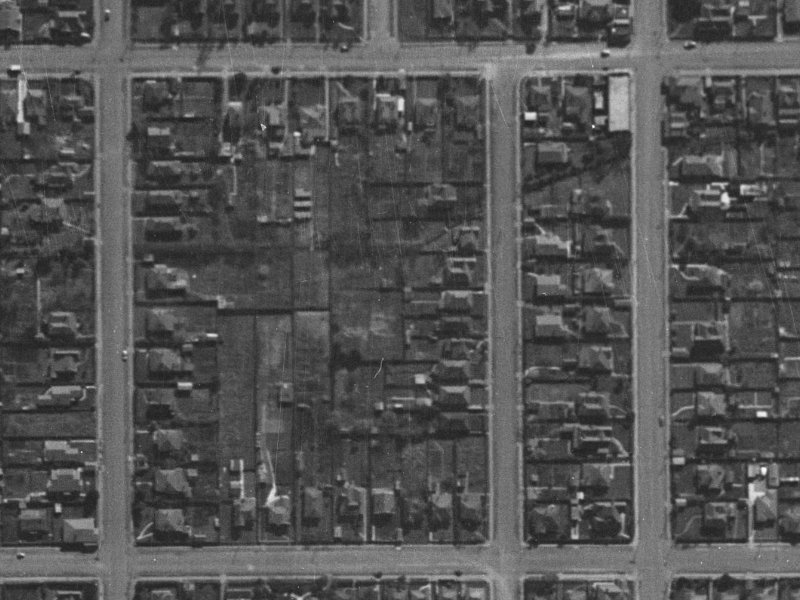 129 Packe Street from the air, 1940-1944