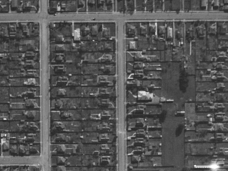 134 Champion Street from the air, 1940-1944