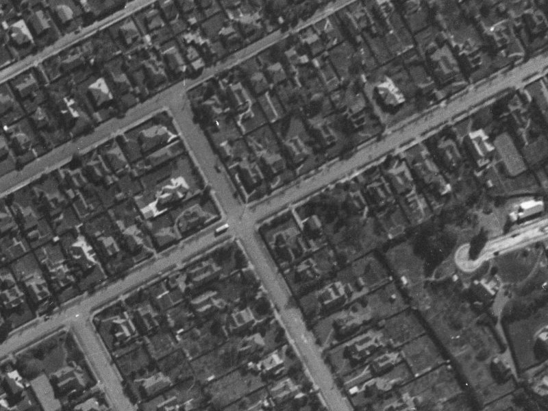 87 Rugby Street from the air, 1940-1944