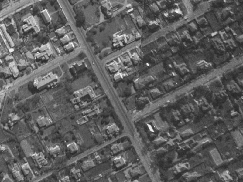 122 Papanui Road from the air, 1940-1944